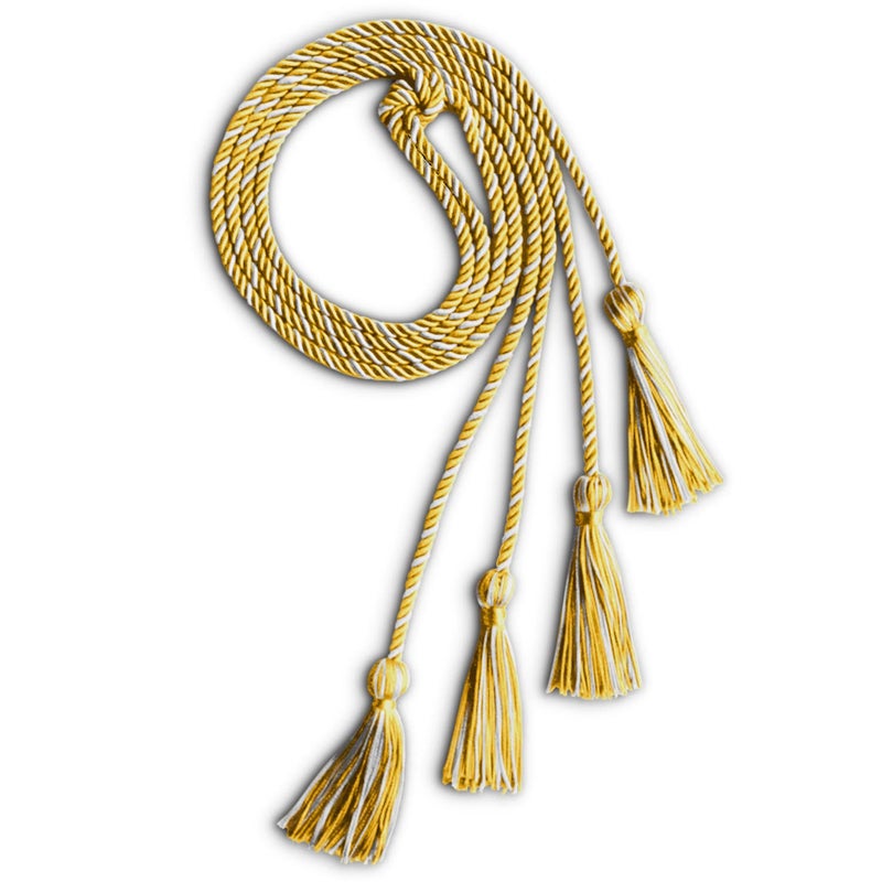 Endea Graduation Double Honor Cord Two-Color (Gold/White) - Image 5
